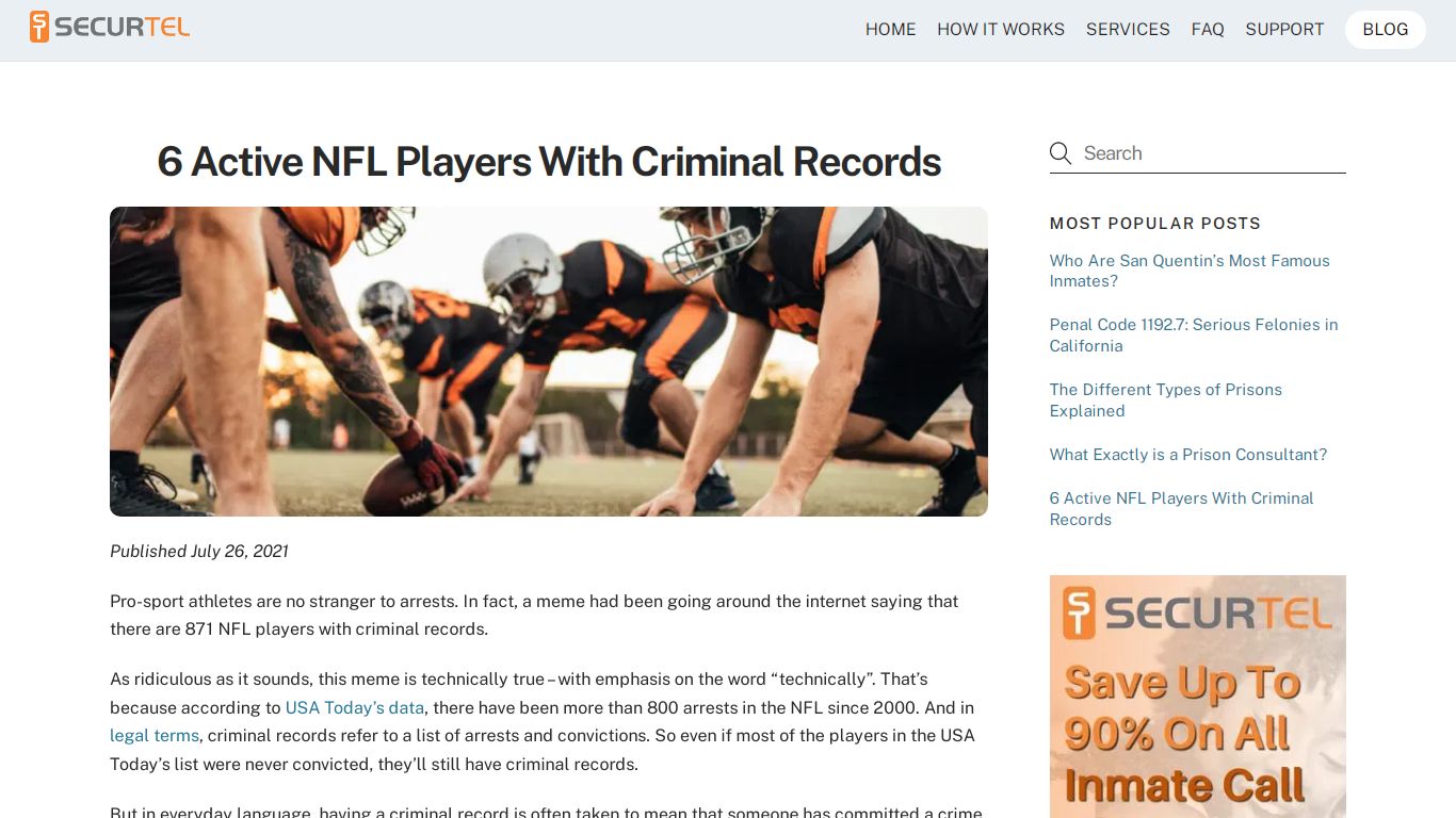 6 Active NFL Players With Criminal Records - SecurTel